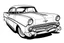 Placeholder: 1955 Chevy Bel Air Coloring Book, white background, kawaii style cartoon coloring page for kids, cartoon style, clean line art high detailed, no background, white, black, coloring book, sketchbook, realistic sketch, free lines, on paper, character sheet, 8k