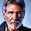 Placeholder: portrait a crystalised blue pink harrison ford, atmospheric, realistic, unreal engine, lighting, octane render.