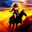 Placeholder: portrait oil on canvas,beautiful busty Female Warrior riding a horse, minimal armor,comic book cover, mystical colors,insanely detailed,realistic,intrincate detail,crystal clear eyes,perfectly drawn face, 16k resolution, masterpiece,Simon Bisley,Frank Frazetta,Alex Horley,ARTHUR ADAMS