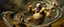 Placeholder: master oil painting by Rembrandt, bald stone giant golem in the middle of twister whirl wind, in the style of disney