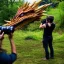 Placeholder: photographer taking photo of an angry dragon