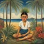 Placeholder: [art by Frida Kahlo] Low Life Tahiti Boy and the Palmtree family