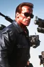 Placeholder: Arnold Schwarzenegger as the Terminator, HD 4K, sharp detail, photo-realistic accurate face and features, cinematic volumetric lighting