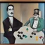 Placeholder: Chaplin play poker with Hitler by picasso