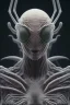 Placeholder: spider alien, head, evil, 8k, finely detailed, photo realistic, HR Giger style