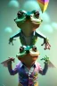 Placeholder: award winning portrait of a male anthropomorphic rainbow frog long vblack hair. character design by cory loftis, fenghua zhong, ryohei hase, ismail inceoglu and ruan jia. unreal engine 5, artistic lighting, highly detailed, photorealistic, fantasy