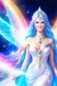 Placeholder: cosmic woman angels smile,admiral ufo high commander from the future, one fine whole face, crystalline skin, expressive blue eyes,rainbow, smiling lips, very nice smile, costume rainbow pleiadian, Beautiful tall woman pleiadian Galactic commander, ship, perfect datailed golden galactic suit, high rank, long blond hair, hand whit five perfect detailed finger, amazing big blue eyes, smilling mouth, high drfinition lips, cosmic happiness, bright colors rainbow, blue, pink, gold, jewels, realist,8k