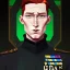 Placeholder: portrait, general hux, wearing a black First Order uniform, serious, imposing figure, thick eyebrows, digital art, wearing a black First Order uniform, green eyes