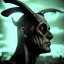 Placeholder: A portrait post-apocalypse of Baphomet ,sin city,sci-fi fantasy style, volumetric lighting, particales,highly detailed,cinamatic,8k,3D,fire,black, deep colours,ignore NSFW , realistic, sharp,ethereal , transgender ,beauty , ghost , spirit ,cooking, paranormal,sky,clouds,universe,hell,demon,exorcism,pyramid,ring pass not,X-files,