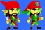 Placeholder: Cartoony Captain Jack Sparrow, showing his cool expensive wrist watch, Legend Of Zelda: Wind Waker style, stylized, colorful, adventurous.