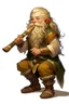 Placeholder: young blonde bard mountain dwarf with godlike flute dnd