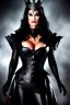 Placeholder: lisa ann as evil queen in black leather, leather, angry, stern look, volumetric lighting, particales,highly detailed,cinematic, deep colours,8