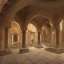 Placeholder: in an dark dirty underground civilization with many buildings pueblo, greek, and islamic architecture