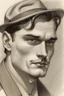 Placeholder: a sexy man from the 1920s makeup pencil sketches