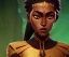 Placeholder: Beautiful brown pharaonic queen, golden and green pharaonic dress, clear, clear features, too many details, 4k, 8k, portrait