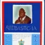 Placeholder: full view of a realistic, USA government-issued card with photo of person, blue color palette, transparent background.