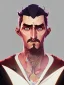 Placeholder: Portrait of a 30 year old strange wizard