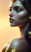 Placeholder: Arab maid , poetess , cute, beautiful, long hair, wavy hair, black eyes, head and shoulders portrait, cinematic, 8k, resolution concept art portrait by Greg Rutkowski, Artgerm, WLOP, Alphonse Mucha dynamic lighting hyperdetailed intricately detailed