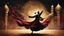 Placeholder: Hyper Realistic Sufi Whirling with Golden, Maroon & Black Islamic Sufi Rustic Grungy Background with Islamic Architecture at night with Whirling wind