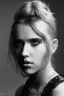 Placeholder: Danish singer MØ face, high lit, Style John Kenn Mortensen