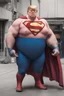 Placeholder: morbidly obese superman with donald trump's head and his fat hanging out of his shirt