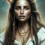 Placeholder: best quality, realistic lighting, masterpiece portrait of Penelope Cruz from pirates of the Caribbean, details, light dusting of freckles, shot from above, simple chain hauberk, warhammerVector art matte painting digital illustration 3D shading CryEngine Behance HD 3Delight