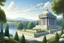 Placeholder: Realistic elegant neoclassical landscape.