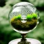 Placeholder: cinematic shot of flowers and ferns inside a crystal mesh ball, dewdrops, moss, crystal, luxurious, bell jar