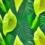 Placeholder: large tropical leaf repeat pattern various tropical plants monstera, greens and yellows with patterns, high definition 4k quality, repeat pattern wallpaper large scale