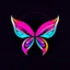 Placeholder: symetry!!, butterfly!!, logo, NFT, curves, lines, simple, gradient, creative