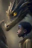 Placeholder: The Enchanted Encounter of an African boy and a dragon