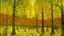 Placeholder: A yellow forest in a realm of light painted by Vincent van Gogh