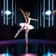 Placeholder: mocap graphic balerina in a recursive 3d fractal stage with disco lights