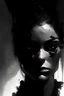 Placeholder: Close-up portrait of @Me with black soot on their face, dramatic lighting, sharp focus, high contrast, art by Greg Rutkowski, Agnes Cecile, and Jeremy Mann, digital painting, artstation, concept art