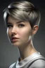 Placeholder: New short hair styling ,2050 style
