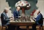 Placeholder: Putin, President Xi Of China And Joe Biden Play Chess With Atomic Bomb Mushroom Cloud,Complex Surgical Instruments Intermixed With A Newborn Boy,Minimalism,Painting By Adrian Ghenie,Rene Magritte,Pablo Picasso,Michelangelo,Salvador Dali,Lucian Freud