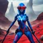 Placeholder: thin nudist blue female alien warrior with goggles red boots and corset with ray guns: As she navigates through the treacherous terrain, she encounters an array of exotic creatures, each more awe-inspiring than the last. Some are allies, their strange forms mirroring the diversity of this alien world. Others, however, pose a threat to her very existence. But our warrior is no damsel in distress. She meets each challenge head-on, utilizing her wit, agility, and those trusty ray guns to overcome a