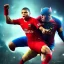 Placeholder: Insanely detailed portrait of mbappe fighting messi as superheroes:: perfect proportions :: by Artgerm, Greg Olsen, Pixar, WLOP :: hyperrealistic, hyper detailed, photorealistic :: a masterpiece, incredible composition, amazing depth, imposing, meticulously composed, 8k :: unreal engine :: Mappa studios :: detailed matte painting, deep color, fantastical, intricate detail, splash screen, complementary colors, fantasy concept art, 8k resolution trending on Artstation Unreal Engine