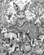 Placeholder: forest animals, coloring page, perfect composition, beautiful detailed perfect coloering page,,white, ((((black and white)))))