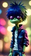 Placeholder: Murdoc from Gorillaz,bokeh like f/0.8, tilt-shift lens 8k, high detail, smooth render, down-light, unreal engine, prize winning