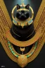 Placeholder: kente scene, Black Egyptian Cat, jewelry, realistic, thread, embroidery, octane render, high detail