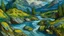 Placeholder: mountain river by van gogh
