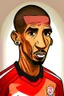 Placeholder: Talisca Brazilian football player cartoon 2d