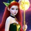 Placeholder: Attractive teenage girl with red hair and golden highlights, who is dressed like a witch casting a spell with a quarterstaff on the moon, she has calico cat ears, green eyes looking at the moon, has a normal nose, background is realistic space, the girl is on a planet, goth girl dress, full body portrait, arm colors gradient effect into stars, rendered, unity 3d, unreal engine, dslr, hdr, 4k, edited, photorealistic, normal number of appendages, freckles, artists rendered