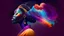 Placeholder: An african woman with colourful nebula