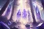 Placeholder: A sprawling crystal forest with trees made of gleaming quartz and amethyst, reflecting the sun's rays and casting a mesmerizing, kaleidoscopic light show.