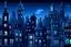 Placeholder: city scape old dark blue colored cartoon