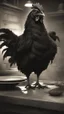 Placeholder: chicken monster with eerie lighting and a haunting atmosphere , photo / ultra realistic."