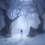 Placeholder: ethereal winter flowers, carved ice door at the end of ice steps, magical atmosphere, Renato muccillo, Andreas Rocha, Johanna Rupprecht, Beardsley, Unreal render, cinematic blue --aspect 9:16 --s 2500