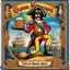 Placeholder: Captain Crunch standing in a Captain Morgan pose, on a rum label